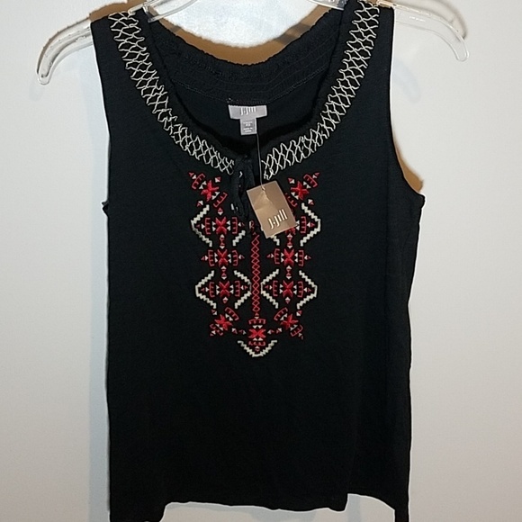 J. Jill Tops - *[J.Jill] New Embroidered Tank Top‎